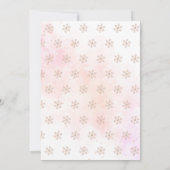 Rosa Roter Winter Weihnachten Geburtstag Danke Kar (Rückseite)