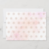 Rosa Roter Winter Weihnachten Geburtstag Foto Dankeskarte (Rückseite)