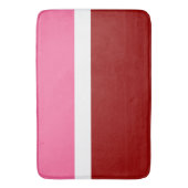 rosa, rotes Blockdesign Badematte (Vorderseite Vertikal)