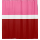 rosa, rotes Blockdesign Duschvorhang (Vorderseite)