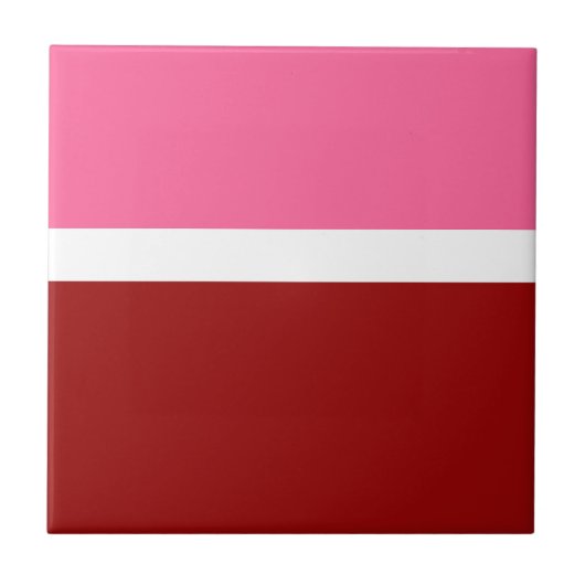 rosa, rotes Blockdesign Fliese (Vorderseite)