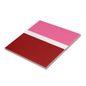 rosa, rotes Blockdesign Fliese (Seite)