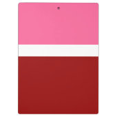 rosa, rotes Blockdesign Klemmbrett (Rückseite)