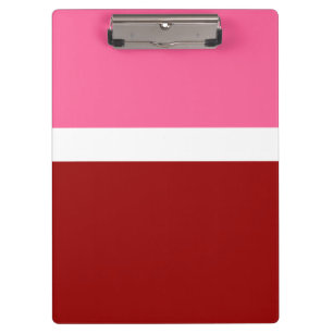 rosa, rotes Blockdesign Klemmbrett
