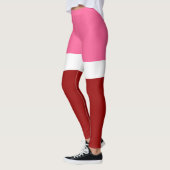 rosa, rotes Blockdesign Leggings (Links)