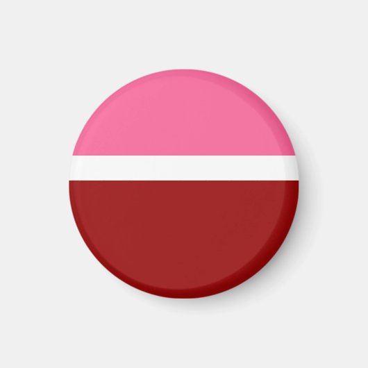 rosa, rotes Blockdesign Magnet (Vorne)
