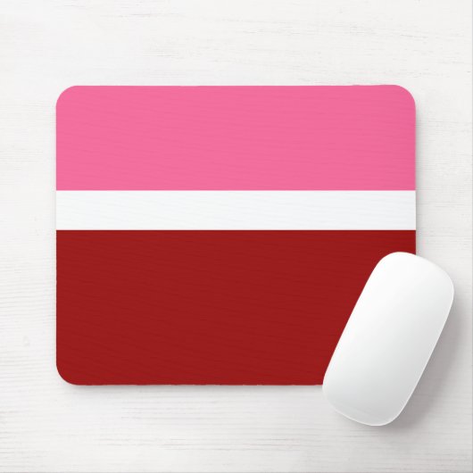 rosa, rotes Blockdesign Mousepad (Mit Mouse)