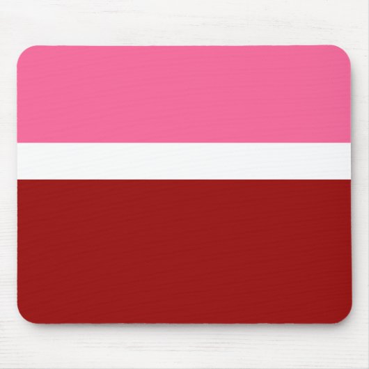 rosa, rotes Blockdesign Mousepad (Vorne)