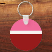 rosa, rotes Blockdesign Schlüsselanhänger (Rückseite)