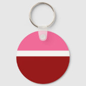 rosa, rotes Blockdesign Schlüsselanhänger (Rückseite)