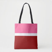 rosa, rotes Blockdesign Tasche (Vorderseite)