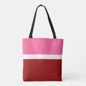 rosa, rotes Blockdesign Tasche (Rückseite)