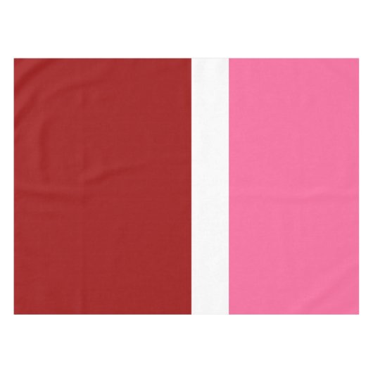 rosa, rotes Blockdesign Tischdecke (Vorderseite (Horizontal))