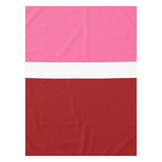 rosa, rotes Blockdesign Tischdecke (Vorderseite)