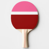 rosa, rotes Blockdesign Tischtennis Schläger (Rückseite)