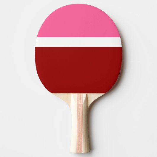 rosa, rotes Blockdesign Tischtennis Schläger (Vorderseite)