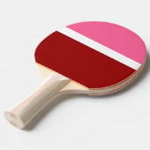 rosa, rotes Blockdesign Tischtennis Schläger (Vorderseite)