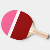 rosa, rotes Blockdesign Tischtennis Schläger (Seitenansicht)