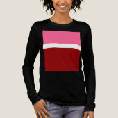 rosa, rotes Blockdesign Tri-Blend Shirt (Vorderseite)