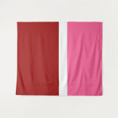 rosa, rotes Blockdesign Wandteppich (Vorderseite (Horizontal))