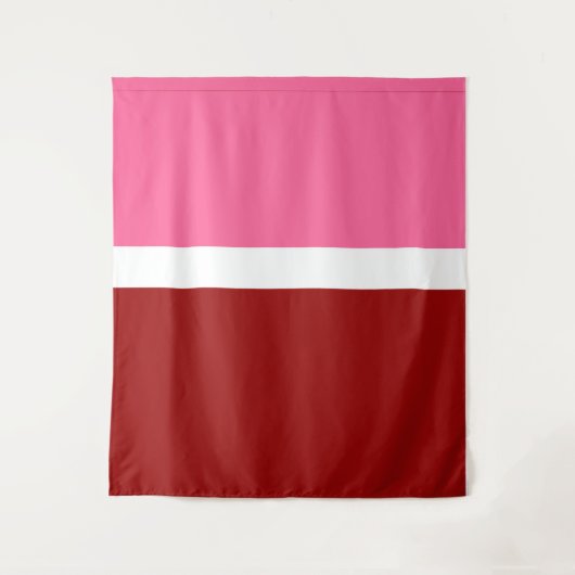 rosa, rotes Blockdesign Wandteppich (Vorderseite)