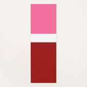 rosa, rotes Blockdesign Yogamatte (Vorderseite)