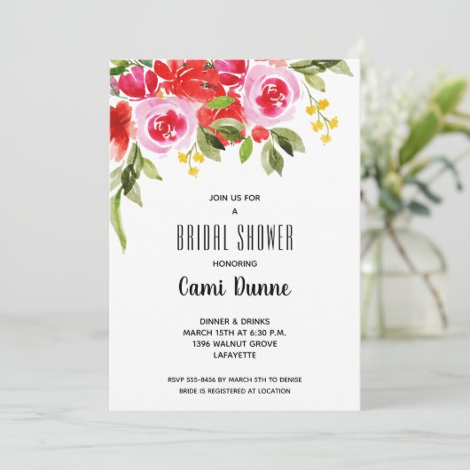 Rosa Rotes Brautparty (Stehend Vorderseite)