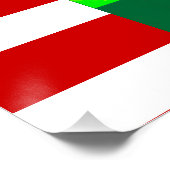 Rosa rotes Frohe Weihnachten  Poster (Ecke)