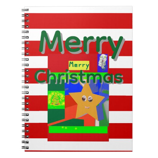 Rosa rotes Frohes Weihnachten Notizblock (Vorderseite)
