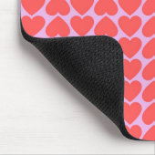 Rosa rotes Herz-Gitter Y2K Muster Mousepad (Ecke)