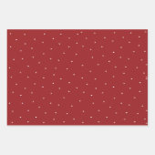 Rosa rotes Herz Umhüllungspapier Flachblatt Set 3 Geschenkpapier Set (Vorderseite 3)