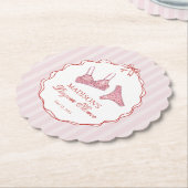 Rosa & rotes Herz Wäsche Dusche Slip Party Untersetzer (angewinkelt)