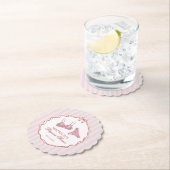 Rosa & rotes Herz Wäsche Dusche Slip Party Untersetzer (Vor Ort)