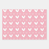 Rosa rotes Herz Xo Xo Geschenkpapier Set (Vorderseite 2)