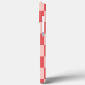Rosa rotes kariertes Gingham-Muster Case-Mate iPhone Hülle (Rückseite / Links)