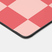 Rosa rotes Karo-Gingham-Muster Schreibtischunterlage (Ecke)