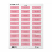 Rosa rotes minimalistisches romantisches Rücksende (Vorne)