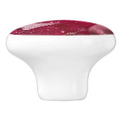 Rosa rotes Ruby Kristallmuster Keramikknauf (Seitenansicht)