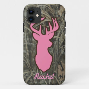 Rosa Rotwild-Kopf-Camouflage iPhone Fall Case-Mate iPhone Hülle