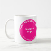 Rosa Round-Business-Marke auf Tasse (Links)