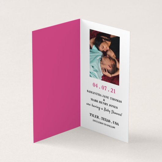 Rosa Royal Crown, Erlebnis & Save the Date Card Visitenkarten (Innenseite)