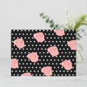 Rosa-RSVP-Karte Einladung (Stehend Vorderseite)