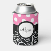 Rosa Rückpunkte Personalisiert drehen Dosenkühler (Kanne Rückseite)