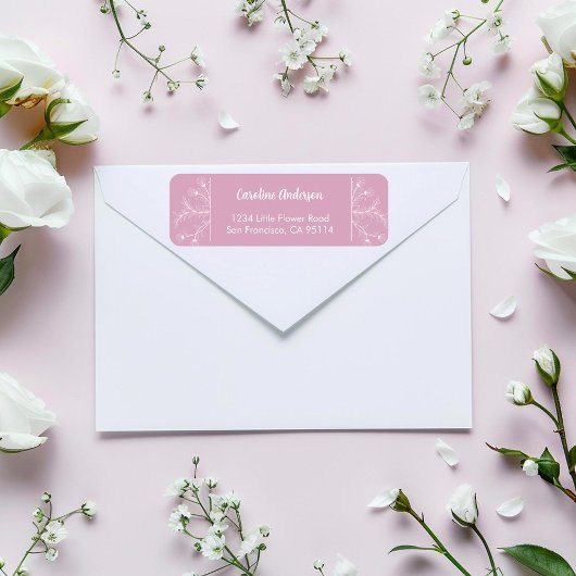 Rosa Rücksendeadresse