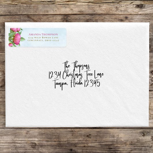 Rosa Rücksendeadresse