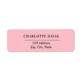 Rosa Rücksendeadresse (Vorne)