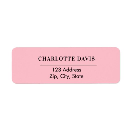 Rosa Rücksendeadresse (Vorne)