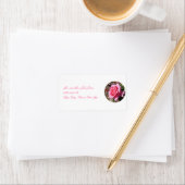 Rosa Rücksendeadresse Adressaufkleber (Insitu)