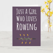 Rosa Ruderkarten für Mädchen Karte (Gelbe Blume)