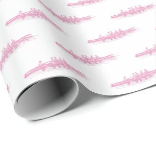 Rosa Rudern Ruderer Crew Team Wassersport Geschenkpapier